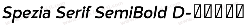 Spezia Serif SemiBold D字体转换